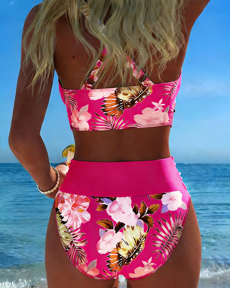 Chingyi | Floral Contrast Bikini