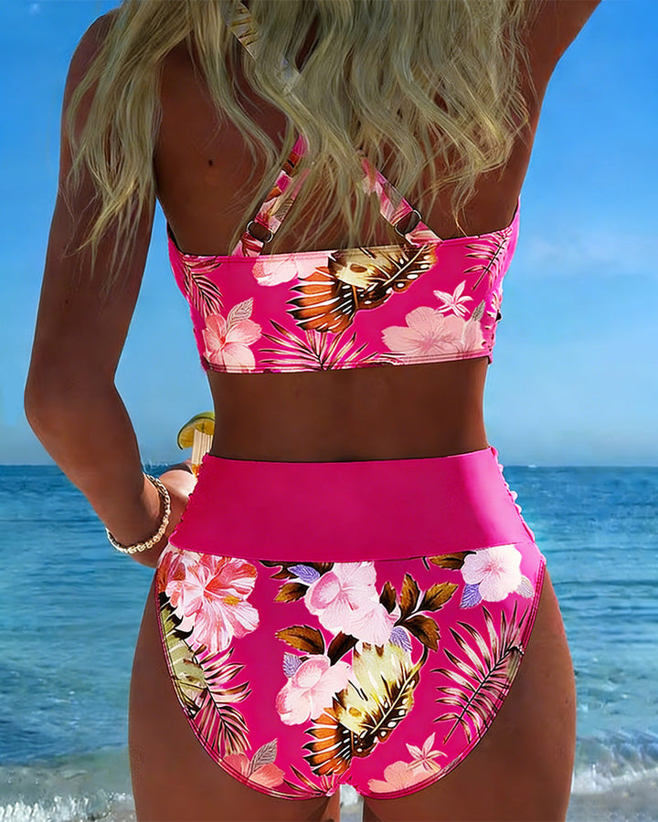 Chingyi | Floral Contrast Bikini