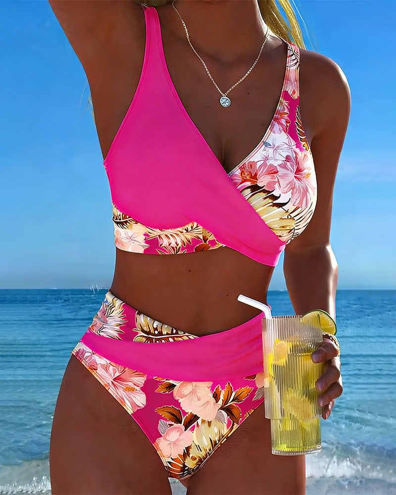 Chingyi | Floral Contrast Bikini
