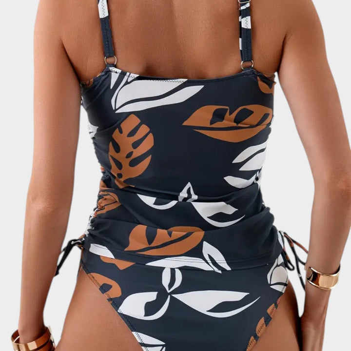 Zhenmei | Bikini with Tropical Leaf Print