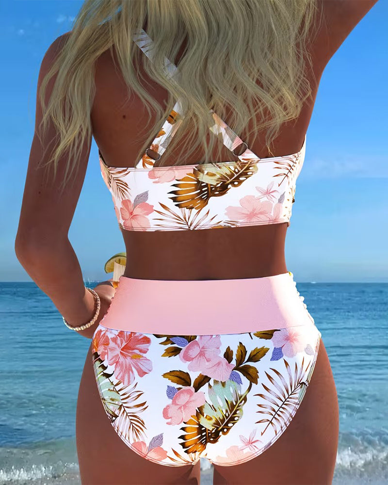 Chingyi | Floral Contrast Bikini
