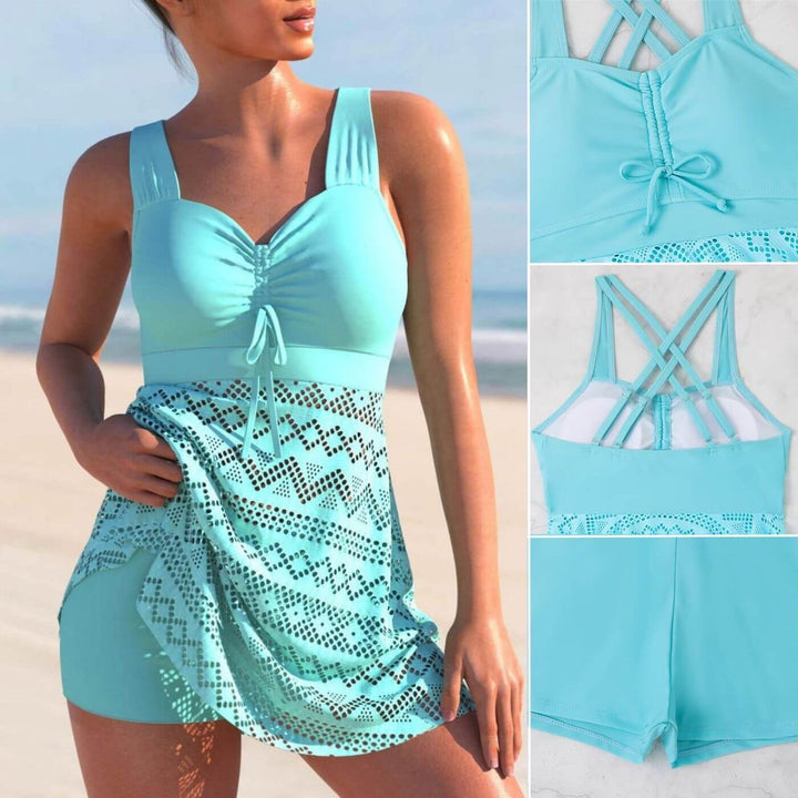 Qimei | Ruffled Tankini Swimsuit
